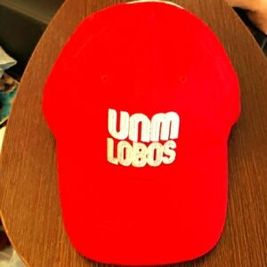 University of  New Mexico LOBOS NCAA Licensed Red Logo Snap-back Hat